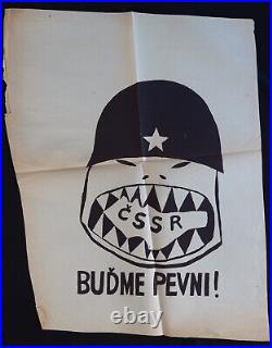 Affiche PRINTEMPS DE PRAGUE 1968 Soyons fort! CSSR URSS 64x84cm poster 195