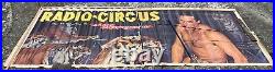 Affiche Palissade Radio Circus Radio Luxembourg Dompteur Gilbert Houcke -fauves