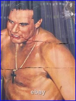 Affiche Palissade Radio Circus Radio Luxembourg Dompteur Gilbert Houcke -fauves