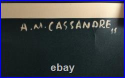 Affiche Paquebot NORMANDIE VOYAGE INAUGURAL du 29 mai 1935 Dim. 100 x 62 cm