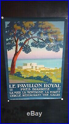 Affiche Pavillon Royal Biarritz Superbe Lithographie Annees 1925