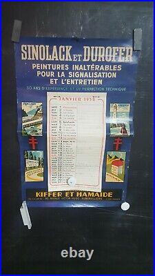 Affiche Peintures Pour Signalisation Aubervilliers 1958