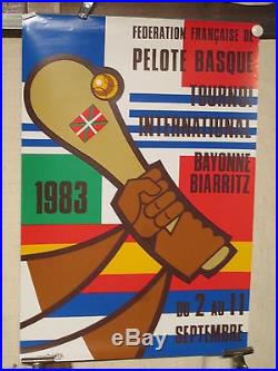 Affiche Pelote Basque Saez Graphique