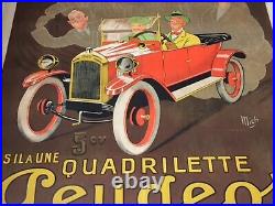 Affiche Peugeot, affiche Mich, vintage Poster, 160x120cm