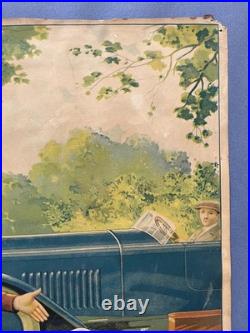 Affiche Peugeot ancienne, affiche publicitaire originale, publicité
