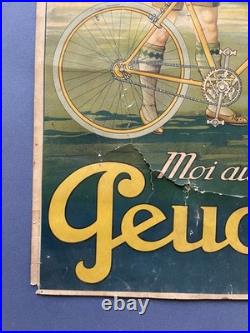 Affiche Peugeot ancienne, affiche publicitaire originale, publicité