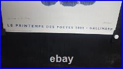 Affiche Pierre Soulages Printemps Des Poetes 2005 59x44cm