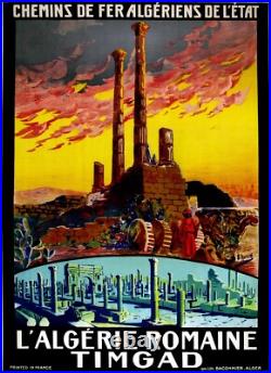 Affiche Poster Afrique Nord Maroc Algerie Tunisie