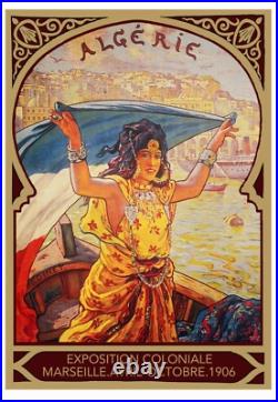 Affiche Poster Afrique Nord Maroc Algerie Tunisie
