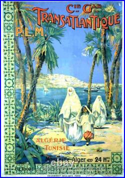 Affiche Poster Afrique Nord Maroc Algerie Tunisie