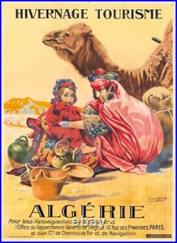 Affiche Poster Afrique Nord Maroc Algerie Tunisie