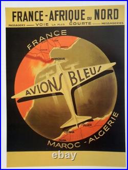 Affiche Poster Afrique Nord Maroc Algerie Tunisie