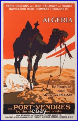 Affiche Poster Afrique Nord Maroc Algerie Tunisie