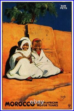 Affiche Poster Afrique Nord Maroc Algerie Tunisie