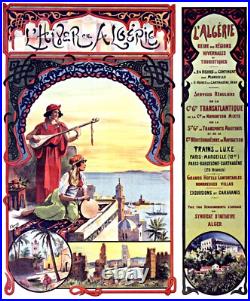 Affiche Poster Afrique Nord Maroc Algerie Tunisie