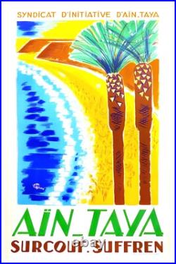 Affiche Poster Afrique Nord Maroc Algerie Tunisie Ain Taya