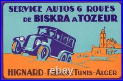 Affiche Poster Afrique Nord Maroc Algerie Tunisie Biskra