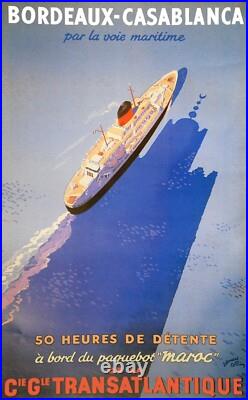 Affiche Poster Afrique Nord Maroc Algerie Tunisie Blida