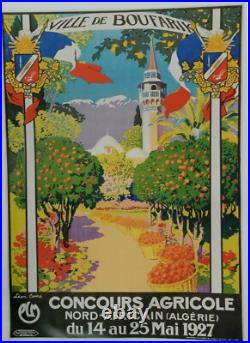 Affiche Poster Afrique Nord Maroc Algerie Tunisie Boufarik
