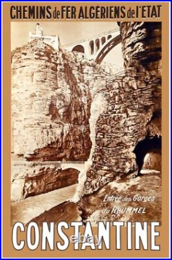 Affiche Poster Afrique Nord Maroc Algerie Tunisie Contantine