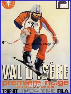 Affiche Poster Alpes Jura Station Ski Sport Hiver Val D Isère