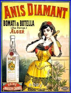 Affiche Poster Anis Diamant Alger Bomati Botella
