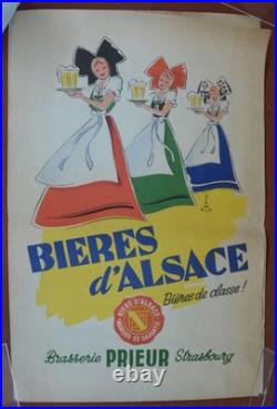 Affiche Poster Biere Alsace Prieur Strasbourg