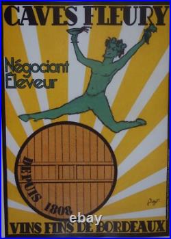 Affiche Poster Biere Cave Fleury Bordeaux