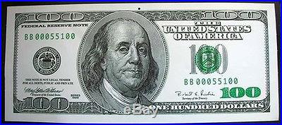 Affiche Poster Billet De 100 Dollar Usa Plastifie Monnaie Numismatique Lot de2