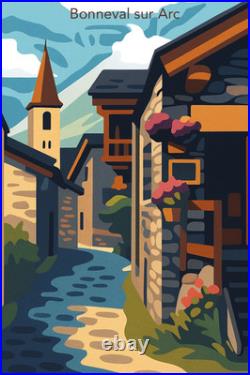 Affiche Poster Bonneval Sur Arc Alpes