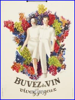 Affiche Poster Buvez Vin Vivez Joyeux Affiche Poster Buvez Vin Vivez Joyeux