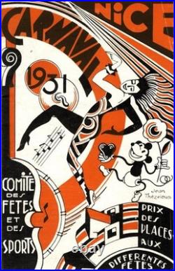 Affiche Poster Carnaval Nice 1931 Affiche Poster Carnaval Nice 1931