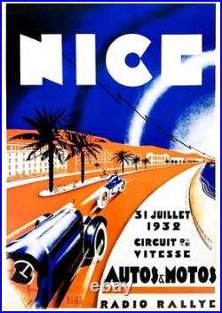 Affiche Poster Carnaval Nice 1932 Rallye