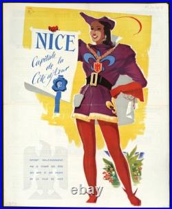 Affiche Poster Carnaval Nice 1959