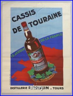 Affiche Poster Cassis Touraine Touzin Tours
