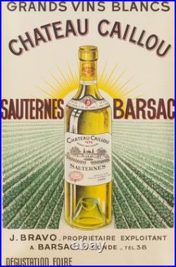 Affiche Poster Chateau Caillou Sauternes Barsac Bravo