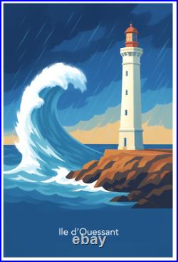 Affiche Poster Ile D Ouessant Bretagne