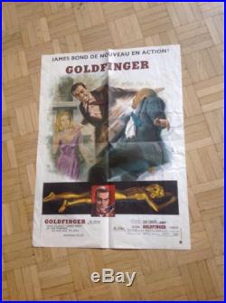 Affiche Poster James Bond Connery Goldfinger Original 44x60 One Sheet French