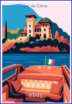 Affiche Poster Lac De Come Italie