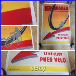 Affiche Poster Pneu Velo Bergougnan Bike Tyre Gaillard Old Cycle