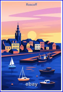 Affiche Poster Roscoff Bretagne