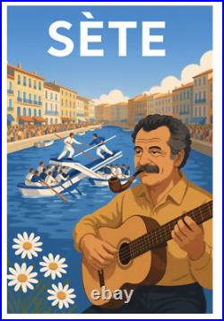 Affiche Poster Sete Brassens