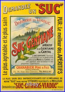 Affiche Poster Suc Gentiane Aurillac Chanabier
