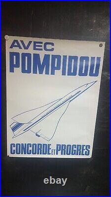 Affiche Propagande Pour Le Concorde Vers 1966