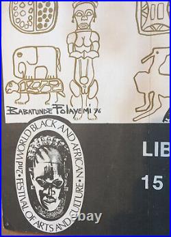 Affiche Propange Liberation Movement Zone Lagos Nigeria Babatunde Folayemi 1977