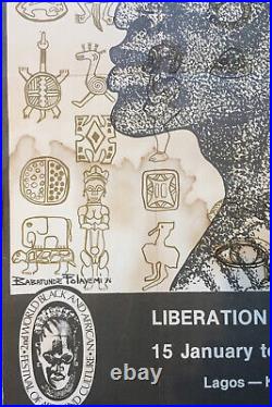 Affiche Propange Liberation Movement Zone Lagos Nigeria Babatunde Folayemi 1977