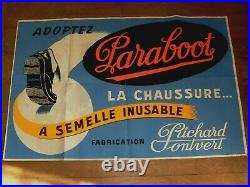 Affiche Publicitaire Ancienne Chaussure PARABOOT Richard Onvert Jh CLERIN Poster