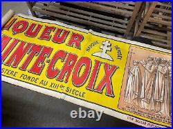 Affiche Publicitaire Ancienne Liqueur Sainte Croix Chartreuse Chartreux Alcool