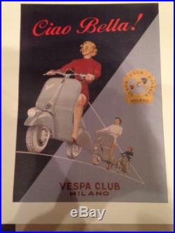 Affiche Publicitaire Ciao Bella! Vespa Club Milano