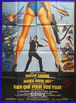 Affiche RIEN QUE POUR VOS YEUX For your eyes only ROGER MOORE James Bond 120x160